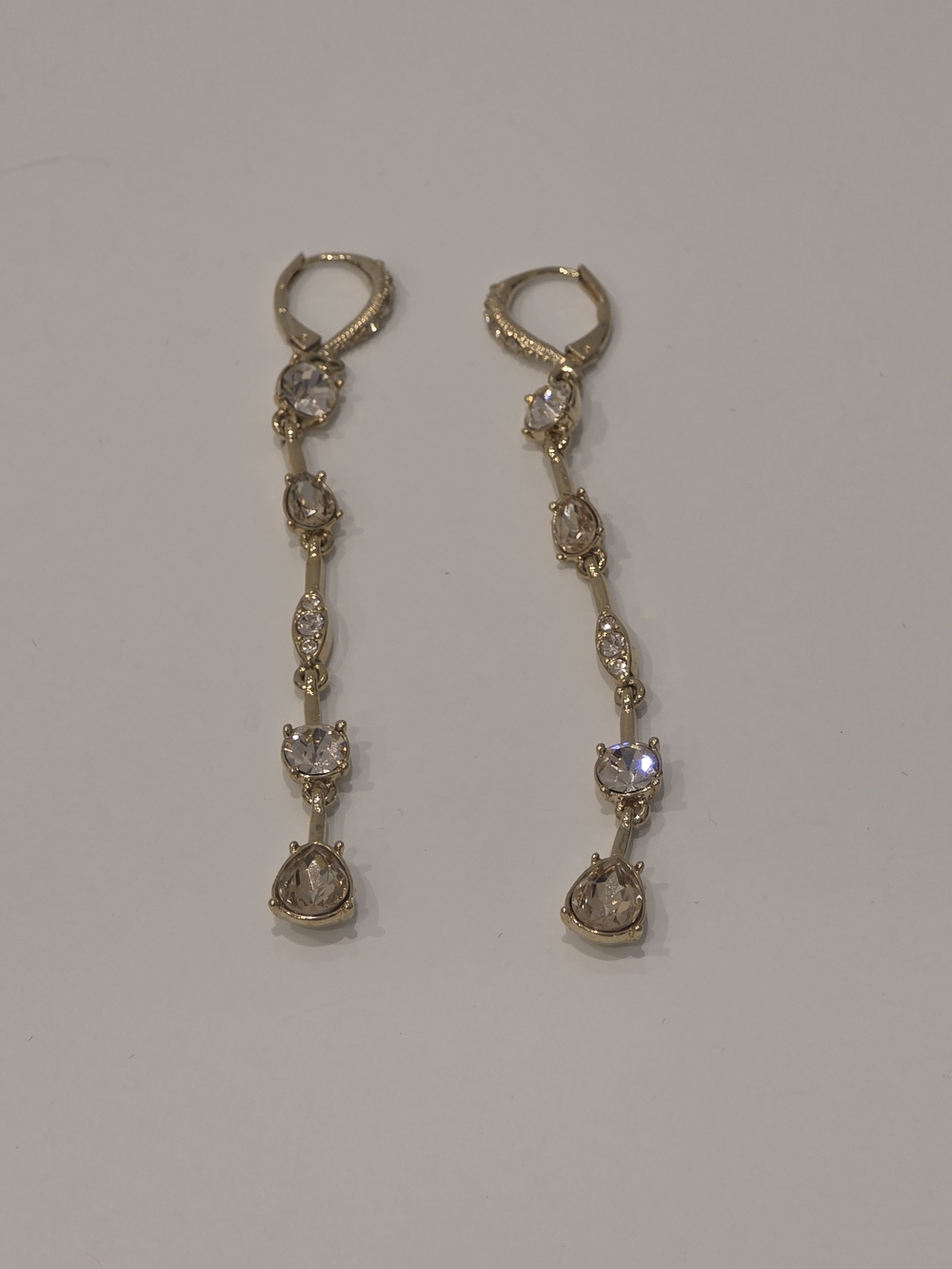Givenchy Gold-Tone Crystal Drop Earrings - Champagne - Picture 3 of 9